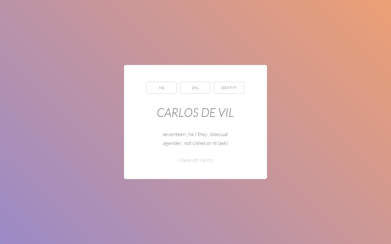 Carrd profile picture for @carlos